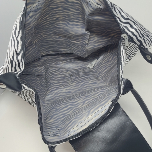 Ashley Stewart | Women's Three-in-One Animal Print Small Handbag to Tote Bag - Picture 6 of 8